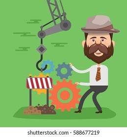 Businessman concept design,clean vector