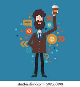 Businessman concept design,clean vector