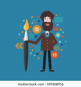 Businessman concept design,clean vector