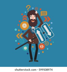 Businessman concept design,clean vector
