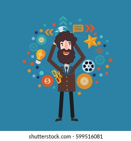 Businessman concept design,clean vector