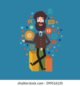 Businessman concept design,clean vector