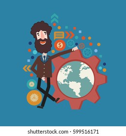 Businessman concept design,clean vector