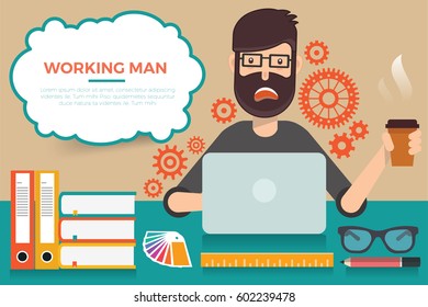 Businessman concept design,clean vector