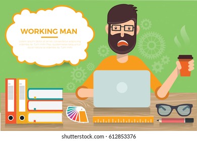 Businessman concept design,clean vector