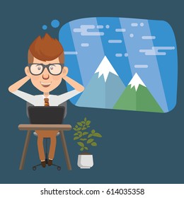 Businessman concept design,clean vector