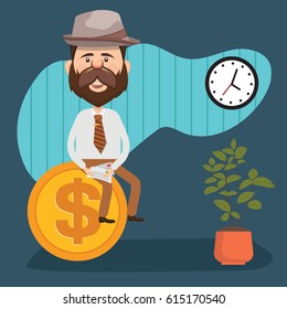 Businessman concept design,clean vector
