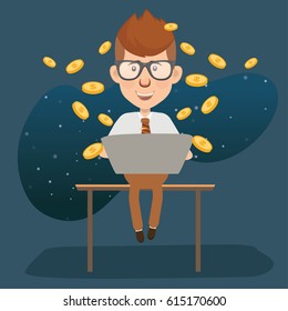 Businessman concept design,clean vector