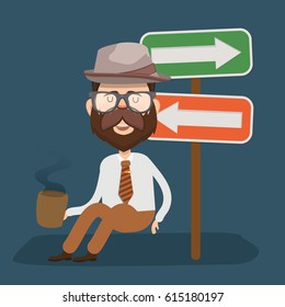 Businessman concept design,clean vector
