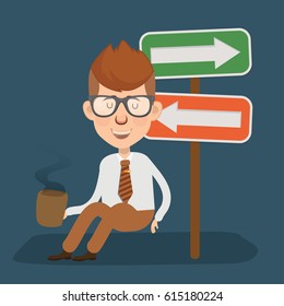 Businessman concept design,clean vector