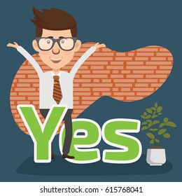 Businessman concept design,clean vector
