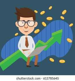 Businessman concept design,clean vector