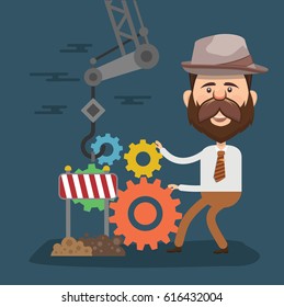 Businessman concept design,clean vector