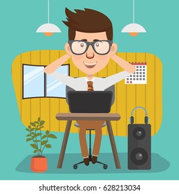 Businessman concept design,clean vector