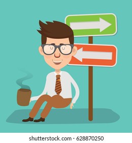 Businessman concept design,clean vector