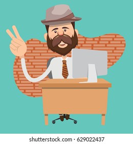 Businessman concept design,clean vector