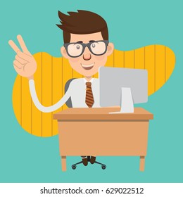 Businessman concept design,clean vector