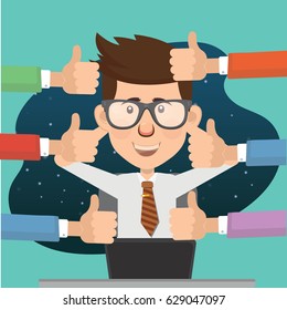 Businessman concept design,clean vector