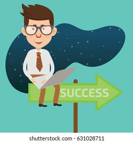 Businessman concept design,clean vector