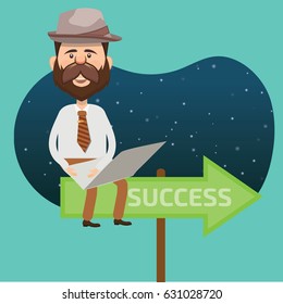 Businessman concept design,clean vector