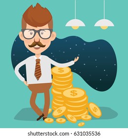 Businessman concept design,clean vector