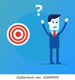 Businessman concept find target vector eps 10