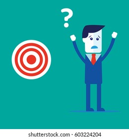 Businessman concept find target vector eps 10