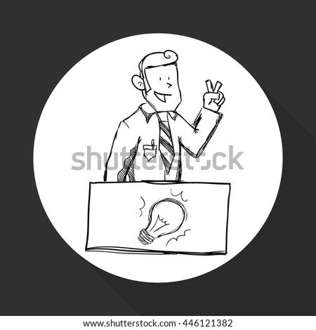 Businessman concept with icon design, vector illustration 10 eps graphic.