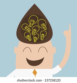 businessman concept idea in head