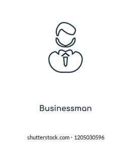 Businessman concept line icon. Linear Businessman concept outline symbol design. This simple element illustration can be used for web and mobile UI/UX.