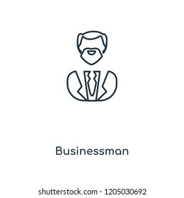 Businessman concept line icon. Linear Businessman concept outline symbol design. This simple element illustration can be used for web and mobile UI/UX.