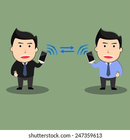 businessman concept (used wifi tranfer data)