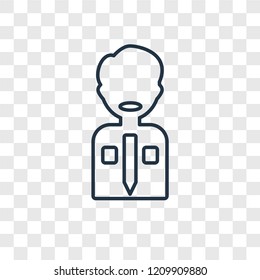 Businessman concept vector linear icon isolated on transparent background, Businessman concept transparency concept in outline style
