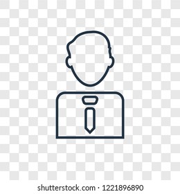 Businessman concept vector linear icon isolated on transparent background, Businessman concept transparency concept in outline style - Powered by Shutterstock - Get 15% off with code: PIKWIZARD15