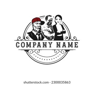 Businessman concept vector logo or icon
