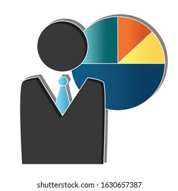 Businessman concept.Creative idea design. Flat vector illustration for template, brochure or presentation.