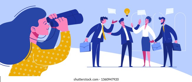 Businessman Conference Workplace Negotiations. Meeting Trade Solidarity Organization. Relationship World Investment Perspective. Difficult Global Partnership Flat Cartoon Vector Illustration