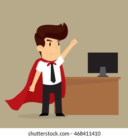 businessman with confidence in the work. vector