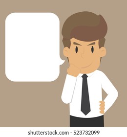 businessman with confidence in the work. vector