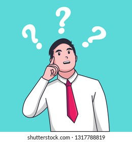 Businessman Confused Question Mark Stock Vector (Royalty Free ...