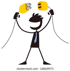 Businessman connect