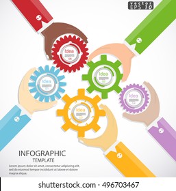 Businessman control Backlash  ideas concept to drive business success Vector illustration Infographic template  modern.