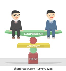 businessman cooperation balance design people