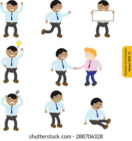 Businessman cooperation in flat modern style Vector illustration 
