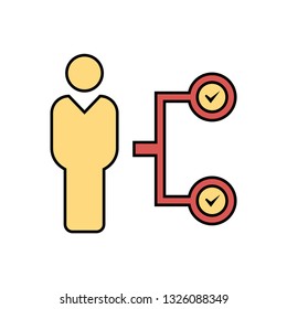 Businessman Correct Plan Icon - vector
