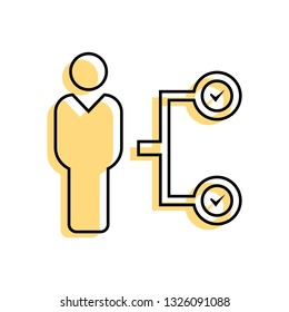 Businessman Correct Plan Icon - vector