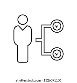 Businessman Correct Plan Icon - vector