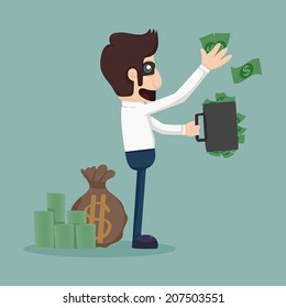 Businessman corruption concept , eps10 vector format