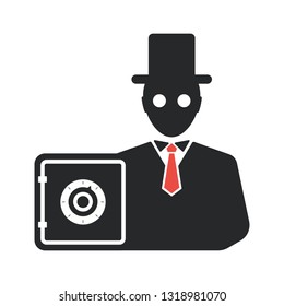 Businessman. Corruption. Simple vector illustration.