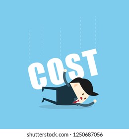 businessman with cost problem